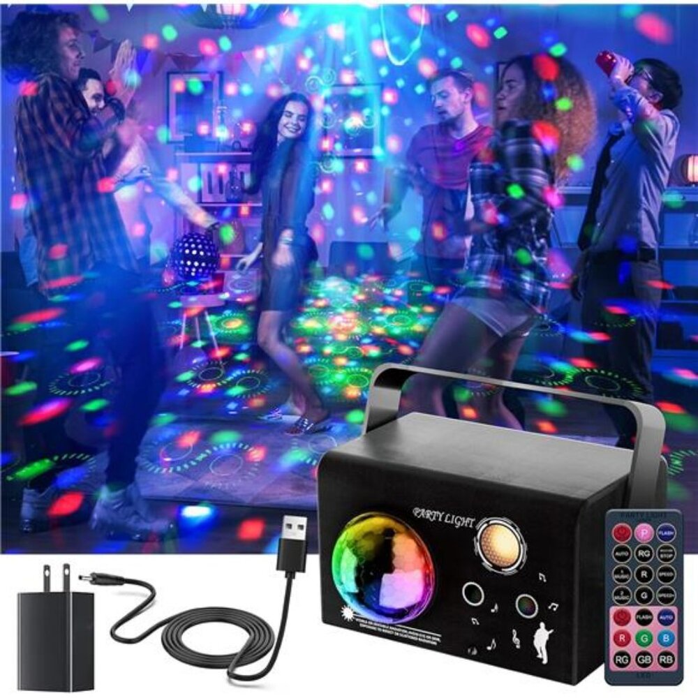 Disco Ball Light Laser‎ Party Lights, Sound Activated Strobe & Dj Lighting with